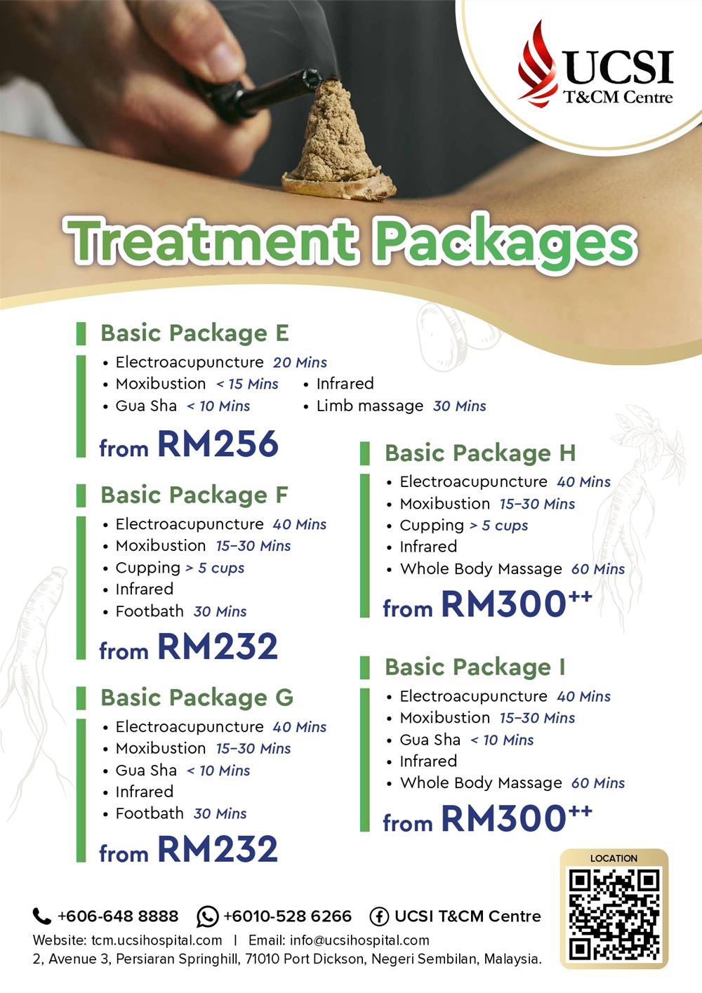 Treatment Packages Basic
(E, F, G, H & I)