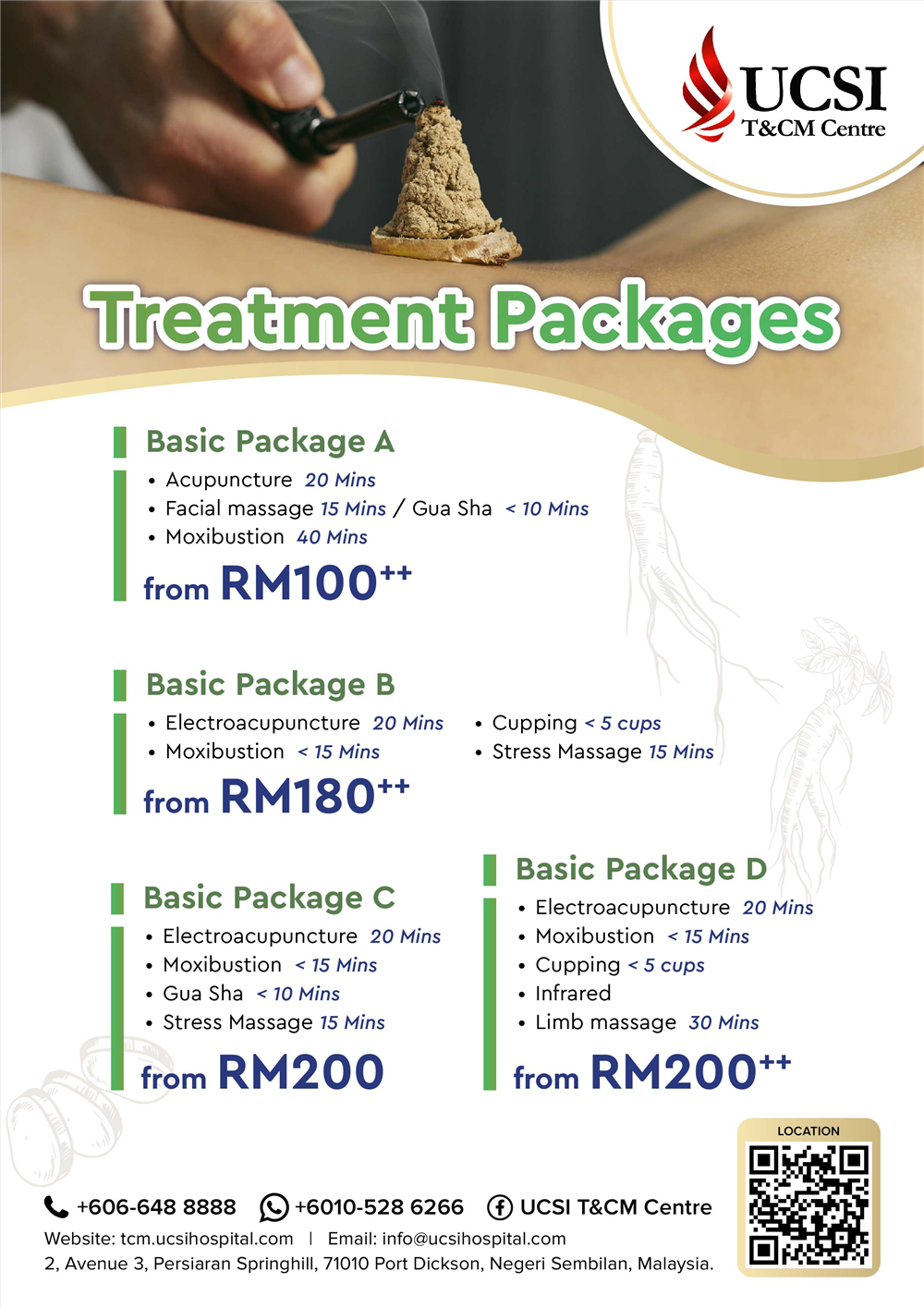 Treatment Packages Basic
(A, B & C)